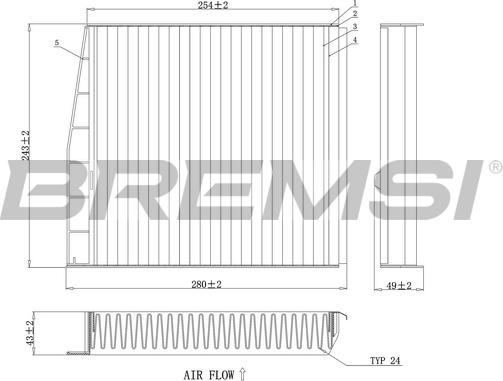 Bremsi FC0976C - Фильтр воздуха в салоне autosila-amz.com