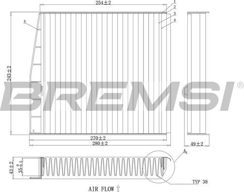 Bremsi FC0976 - Фильтр воздуха в салоне autosila-amz.com