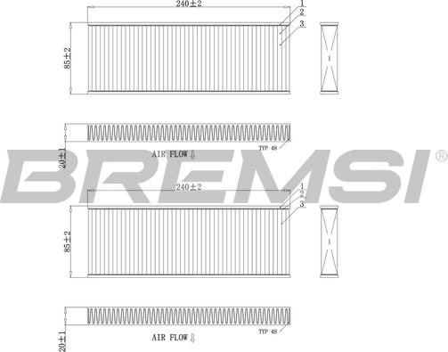 Bremsi FC0970 - Фильтр воздуха в салоне autosila-amz.com