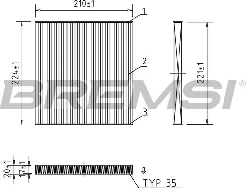 Bremsi FC0445 - Фильтр воздуха в салоне autosila-amz.com