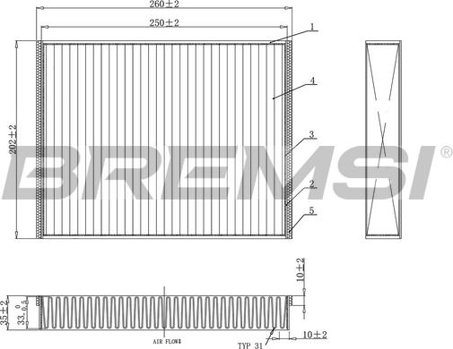 Bremsi FC0459C - Фильтр воздуха в салоне autosila-amz.com
