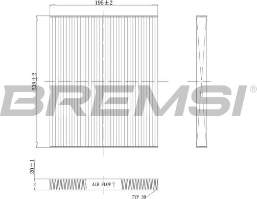 Bremsi FC0451 - Фильтр воздуха в салоне autosila-amz.com