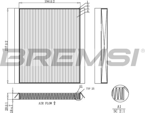 Bremsi FC0453C - Фильтр воздуха в салоне autosila-amz.com