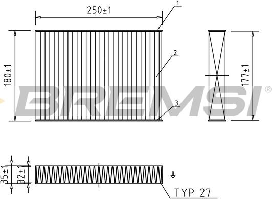 Bremsi FC0457A - Фильтр воздуха в салоне autosila-amz.com