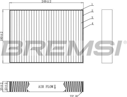 Bremsi FC0457C - Фильтр воздуха в салоне autosila-amz.com