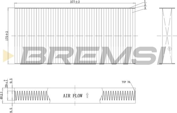 Bremsi FC0403 - Фильтр воздуха в салоне autosila-amz.com