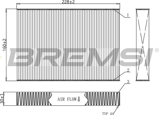 Bremsi FC0481C - Фильтр воздуха в салоне autosila-amz.com