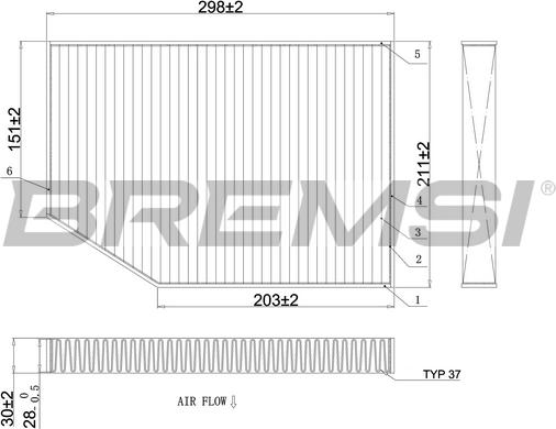 Bremsi FC0421C - Фильтр воздуха в салоне autosila-amz.com