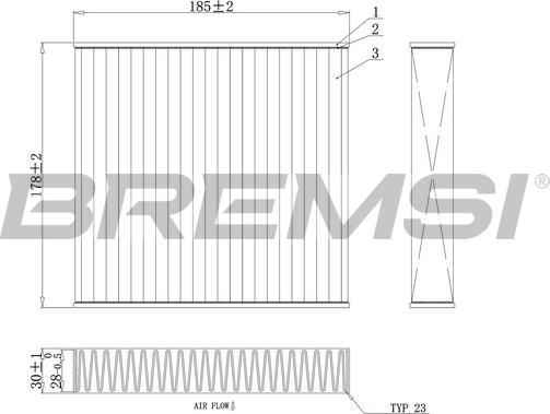 Bremsi FC0427A - Фильтр воздуха в салоне autosila-amz.com