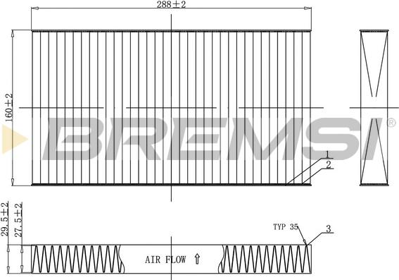 Bremsi FC0477C - Фильтр воздуха в салоне autosila-amz.com