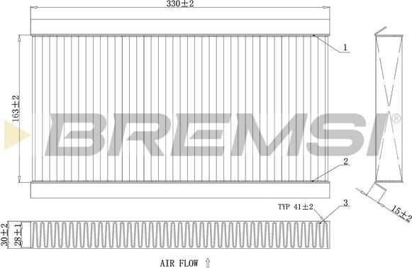 Bremsi FC0090C - Фильтр воздуха в салоне autosila-amz.com