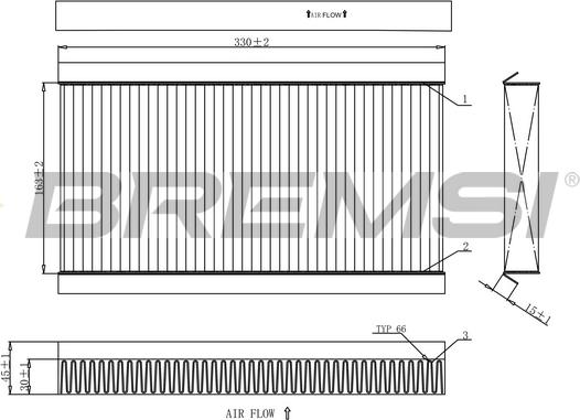 Bremsi FC0090 - Фильтр воздуха в салоне autosila-amz.com