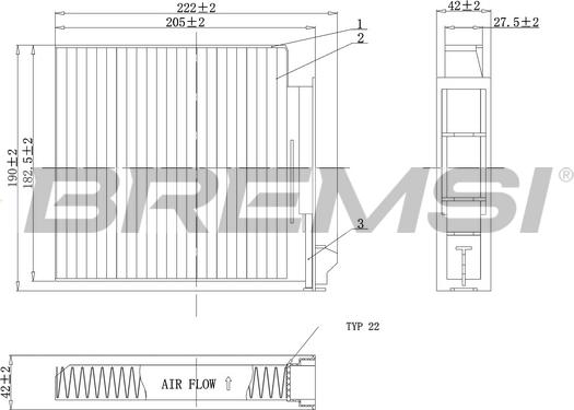 Bremsi FC0093A - Фильтр воздуха в салоне autosila-amz.com