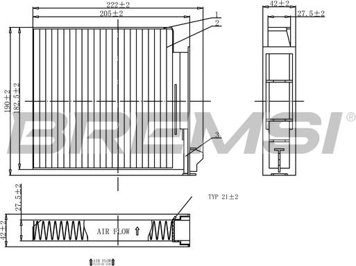 Bremsi FC0093 - Фильтр воздуха в салоне autosila-amz.com