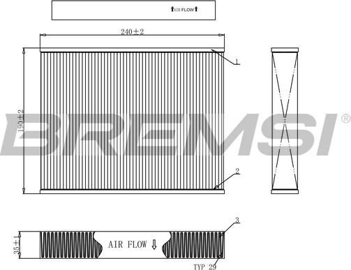 Bremsi FC0092C - Фильтр воздуха в салоне autosila-amz.com