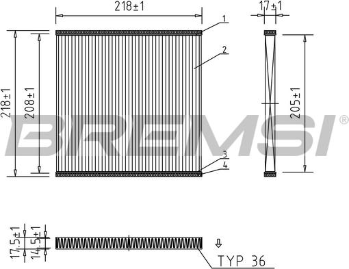 Bremsi FC0089 - Фильтр воздуха в салоне autosila-amz.com