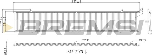 Bremsi FC0085A - Фильтр воздуха в салоне autosila-amz.com