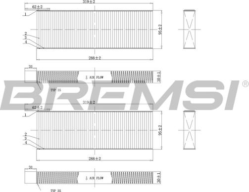 Bremsi FC0071C - Фильтр воздуха в салоне autosila-amz.com