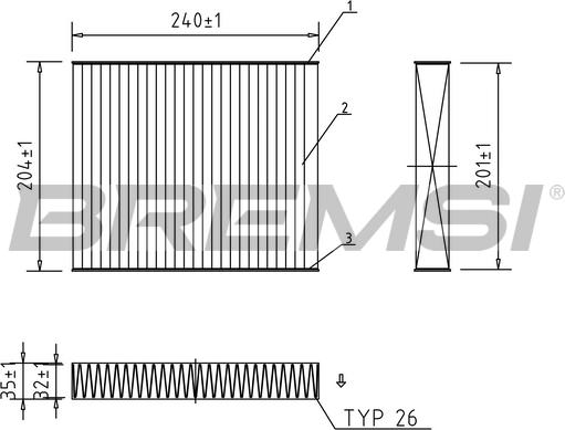 Bremsi FC0073C - Фильтр воздуха в салоне autosila-amz.com