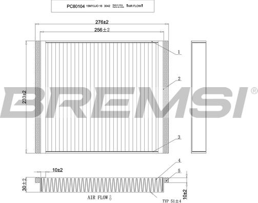 Bremsi FC0107 - Фильтр воздуха в салоне autosila-amz.com