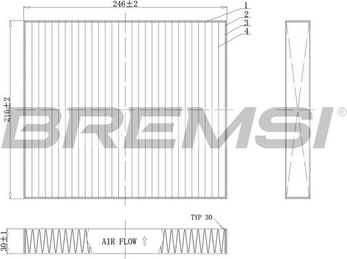 Bremsi FC0183C - Фильтр воздуха в салоне autosila-amz.com