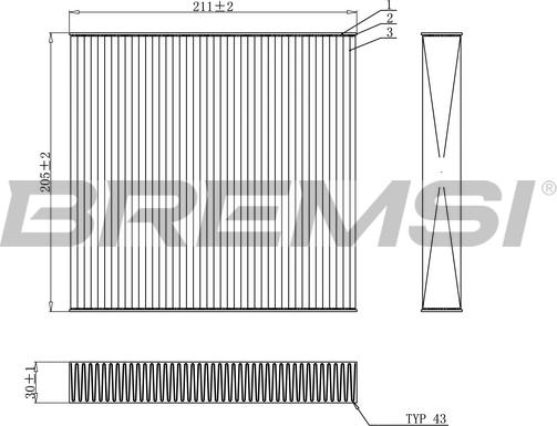 Bremsi FC0899 - Фильтр воздуха в салоне autosila-amz.com