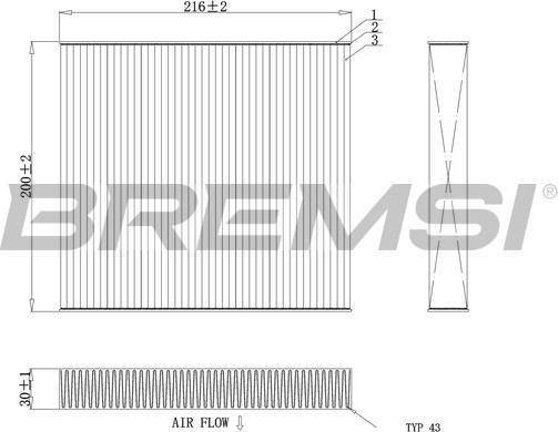 Bremsi FC0855 - Фильтр воздуха в салоне autosila-amz.com