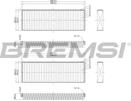 Bremsi FC0851A - Фильтр воздуха в салоне autosila-amz.com