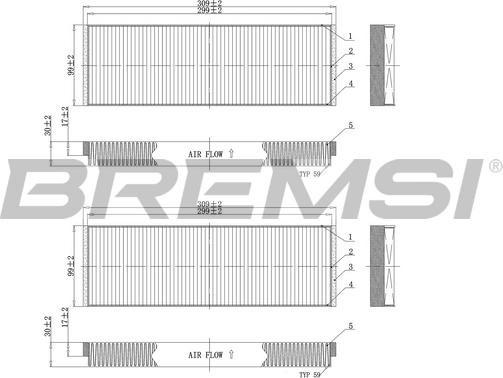 Bremsi FC0851 - Фильтр воздуха в салоне autosila-amz.com