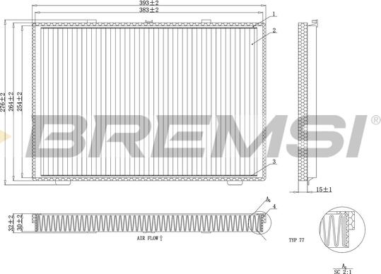 Bremsi FC1946 - Фильтр воздуха в салоне autosila-amz.com