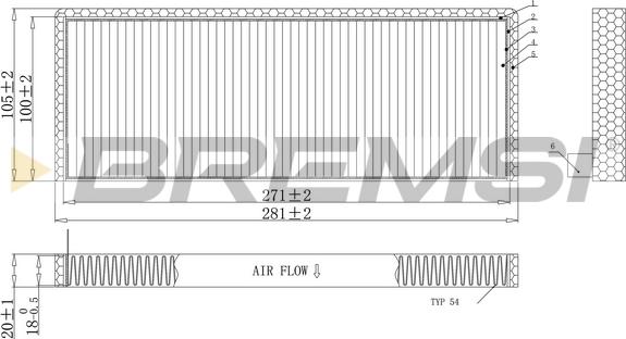 Bremsi FC1952 - Фильтр воздуха в салоне autosila-amz.com