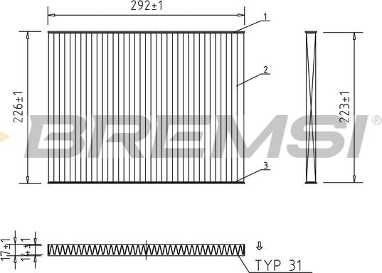 Bremsi FC1919C - Фильтр воздуха в салоне autosila-amz.com