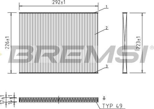 Bremsi FC1919 - Фильтр воздуха в салоне autosila-amz.com