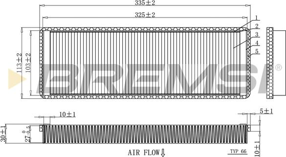 Bremsi FC1915 - Фильтр воздуха в салоне autosila-amz.com