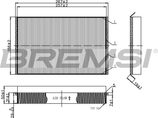 Bremsi FC1553 - Фильтр воздуха в салоне autosila-amz.com