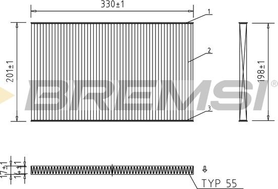 Bremsi FC1537 - Фильтр воздуха в салоне autosila-amz.com