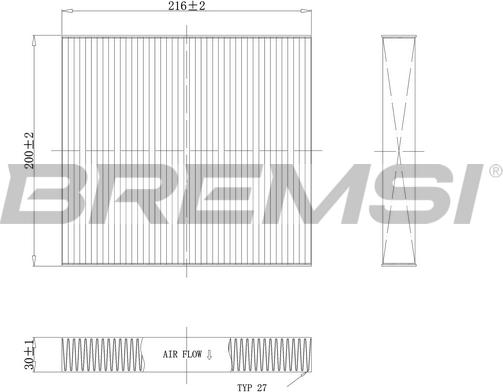 Bremsi FC1341C - Фильтр воздуха в салоне autosila-amz.com
