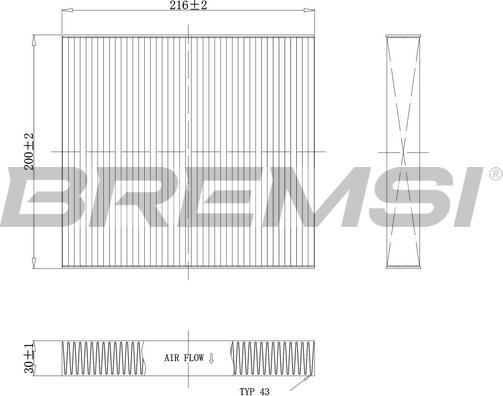 Bremsi FC1341 - Фильтр воздуха в салоне autosila-amz.com