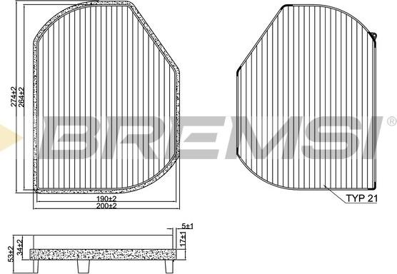 Bremsi FC1331C - Фильтр воздуха в салоне autosila-amz.com