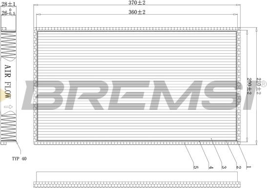 Bremsi FC1338 - Фильтр воздуха в салоне autosila-amz.com