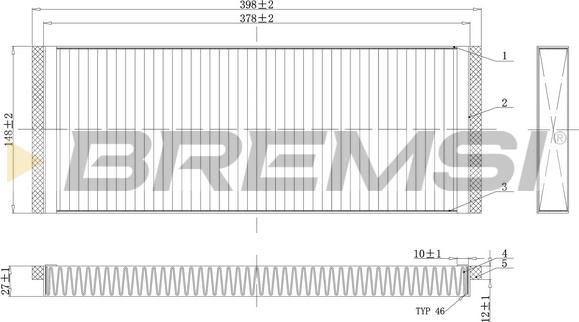 Bremsi FC1329C - Фильтр воздуха в салоне autosila-amz.com