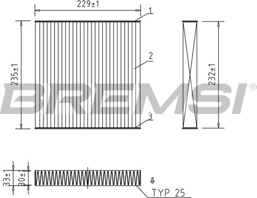 Bremsi FC1325C - Фильтр воздуха в салоне autosila-amz.com