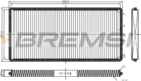 Bremsi FC1326C - Фильтр воздуха в салоне autosila-amz.com