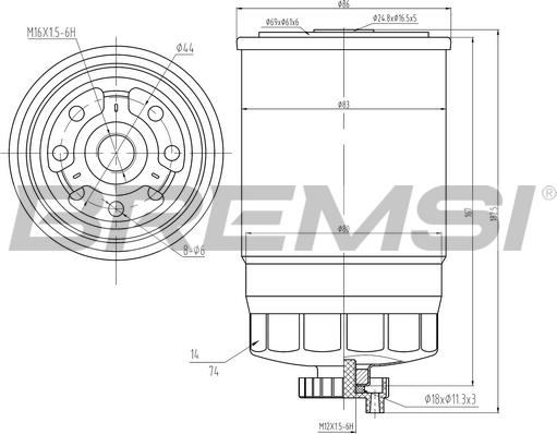 Bremsi FE0049 - Топливный фильтр autosila-amz.com