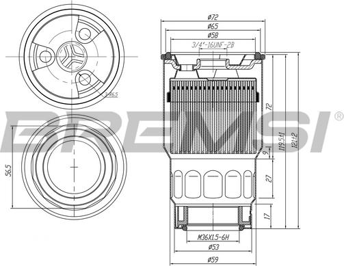 Bremsi FE0046 - Топливный фильтр autosila-amz.com