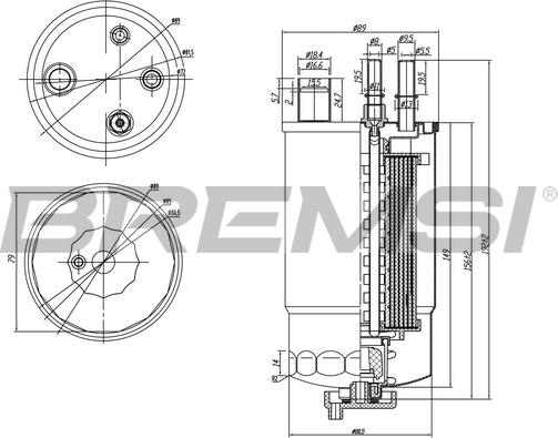 Bremsi FE0050 - Топливный фильтр autosila-amz.com