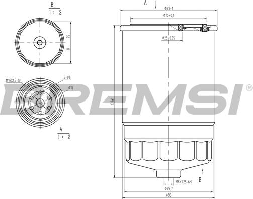 Bremsi FE0053 - Топливный фильтр autosila-amz.com