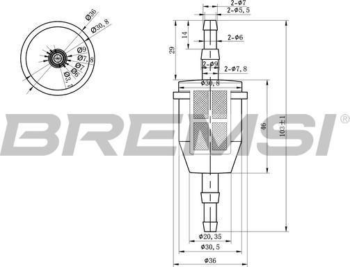 Bremsi FE0034 - Топливный фильтр autosila-amz.com