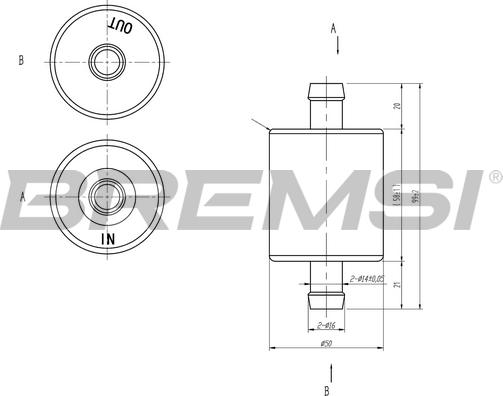 Bremsi FE0148 - Топливный фильтр autosila-amz.com