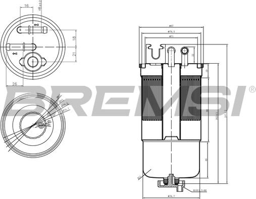 Bremsi FE0159 - Топливный фильтр autosila-amz.com